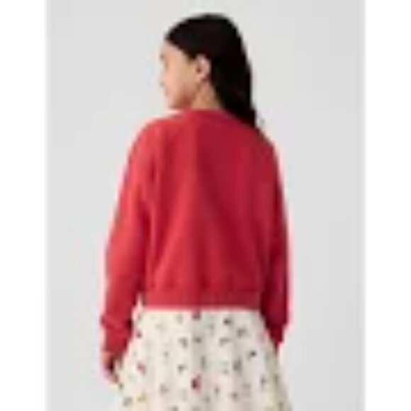 Gap x Doen Red Crop Crew neck Sweater - Kids L/Womens XXS - Picture 4 of 4